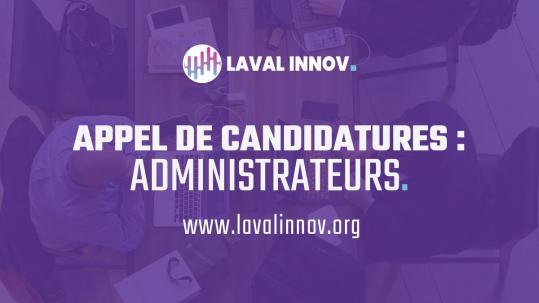 Appel de candidatures : Administrateurs | Pôle régional d’Innovation de Laval (Laval-Innov)