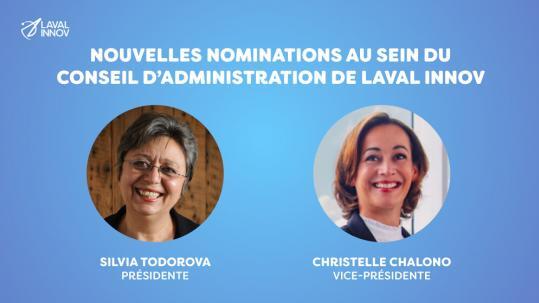 Nouvelles nominations au sein du conseil d’administration de Laval Innov